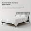 Spindle Platform Queen Bed With Headboard, Bohemian Bed Frame-1678284424