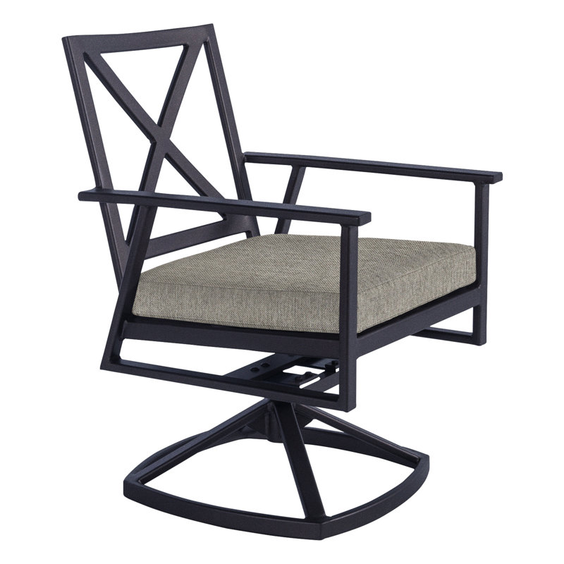 Marin Outdoor Rocker Chair, Graphite, Adena Shale