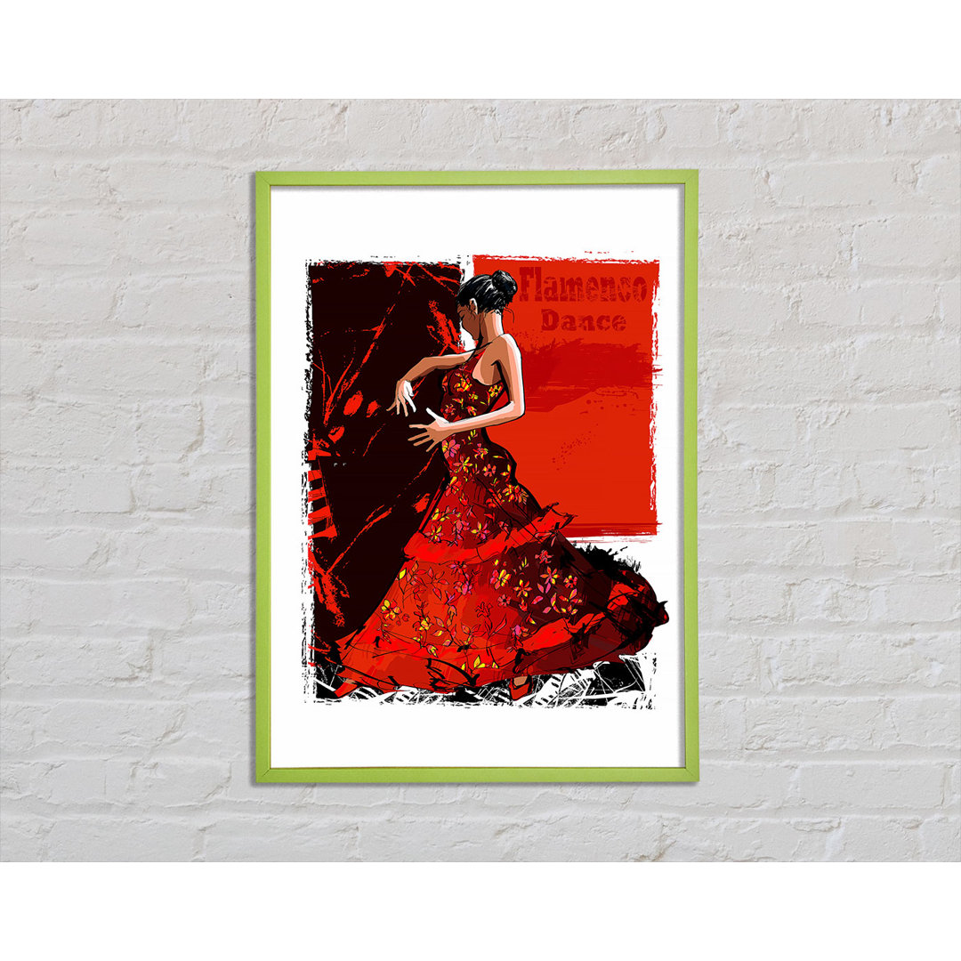 Flamenco 1 Gerahmter Druck Wandkunst