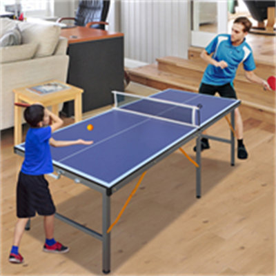 Ensemble de table de ping-pong pliable et portatif de 5 pieds de taille moyenne pour jeux de table d'intérieur avec filet