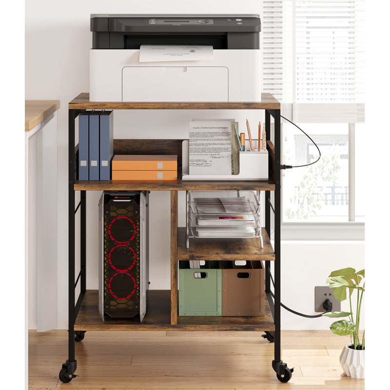 Sorin End Table,  Brown Top/Black Base 