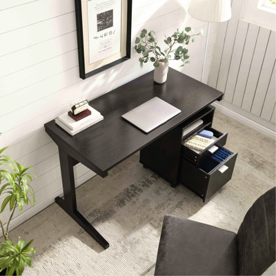 Bureau à domicile avec classeur amovible sur roulettes - Nuance For