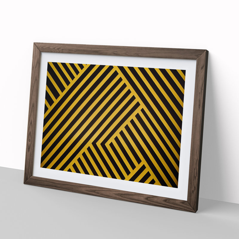 Inspiring Modern - Single Picture Frame Print, 25cm H x 34cm W x 2cm D, Walnut