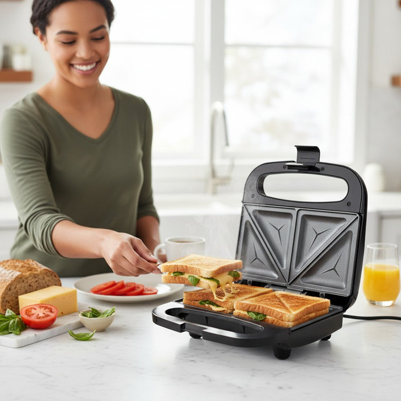 Sandwich Maker, 750 W, Black