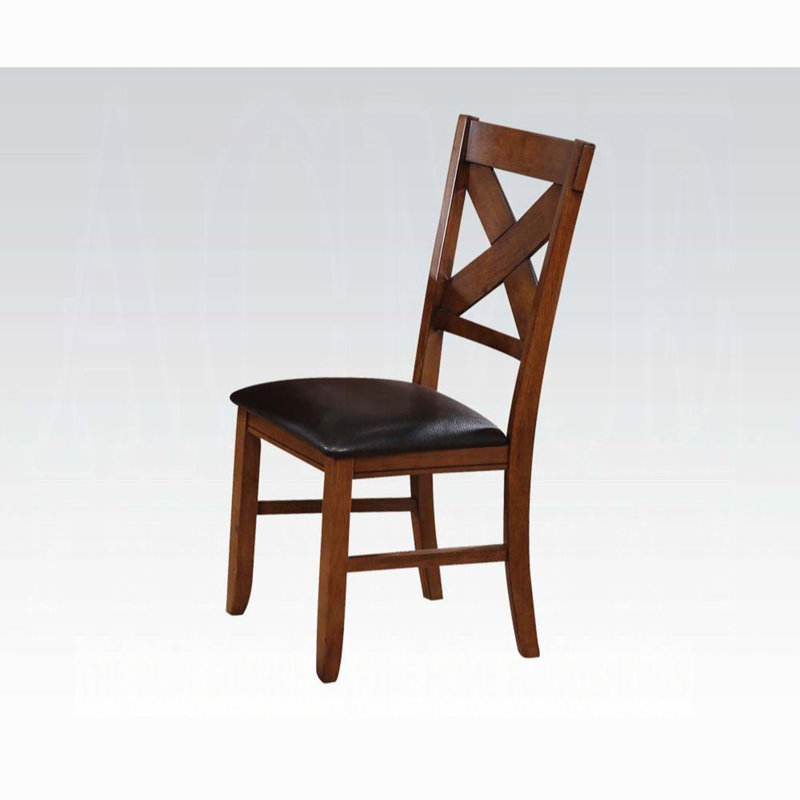 Chaise d'appoint avec dossier en forme de X (ensemble de 2)