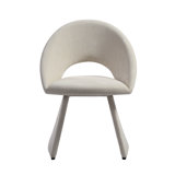 Angelina Modern Curved Back Upholstered Dining Chair - Set Of 2