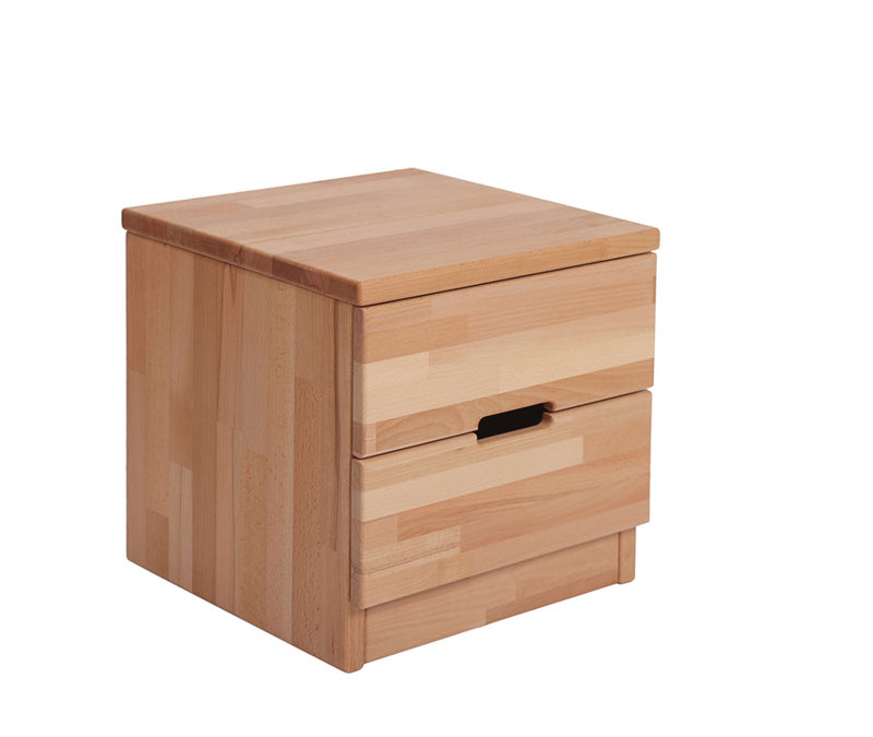 Avaani 2 Drawer Bedside Table, Beech (Natural)