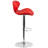 Guajardo Contemporary Vinyl Adjustable Barstool with Curved Back & Chrome Base-591391313