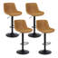 Swivel Upholstered Adjustable Height Counter Stool with Metal Frame-1871631302-1871631300