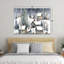 Ensemble de 3 panneaux d'art mural - «La veille de Noël», la toile dorée pour décoration de salon, de chambre à coucher ou de bureau 