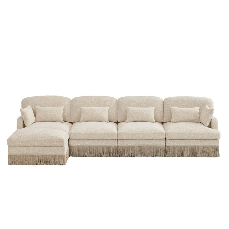 Canapé Comfy, Beige, H 34,6 po x l 131,5 po x l 55,4 po