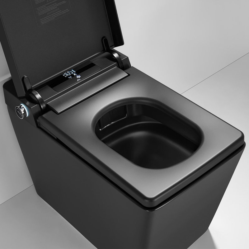 LED Smart Toilet With Bidet Built In Floor Mount Toilet Bidet Tankless Digital Display Bidet Toilet With Auto Open Close