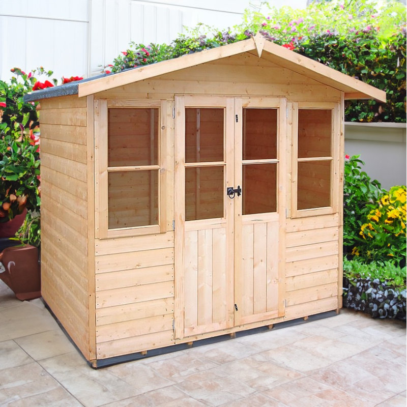 Haddon 7 x 5 Ft Shiplap Summer House, No