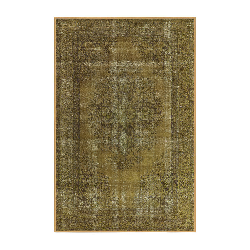 Tapis vert de style oriental, Rectangle 4 pi x 6 pi