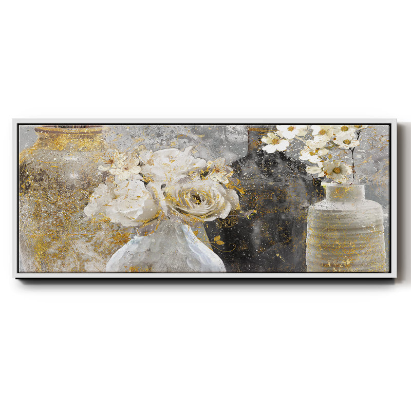 Fleur Couture - toile encadrée, H 20 po x l 50 po