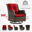 Ensemble de conversation pour 4 personnes avec foyer et coussins-649103952