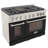KUCHT Professional 48 in. 6.7 cu. ft. Propane Gas Range Two Ovens - One Convection - in Black with True Simmer Burners-97805578-97805572