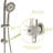 Multi-functional Shower: 4.7" Rain Showerhead, 7 Handheld Shower, Adjustable Slide & Arm Showerhead Hand Shower , Finish, Bar Holder-115806953
