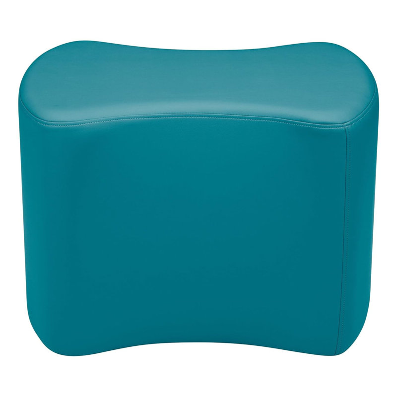 Pro Series Upholstered Bowtie Ottoman 18" Height, Teal
