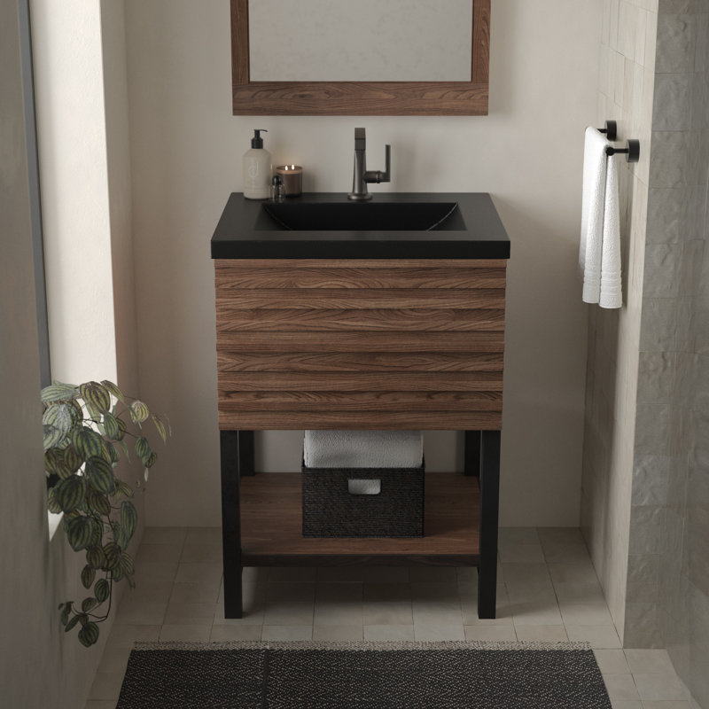 Meuble-lavabo 24 po Winemaker, brown