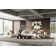 Lamod Siret - Modern Ivory Fabric Modular Sectional W/ Coffee Table