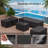 Azoriah 7-Person Wicker Outdoor Seating Group with Fire Pit Table-97365782-89983807