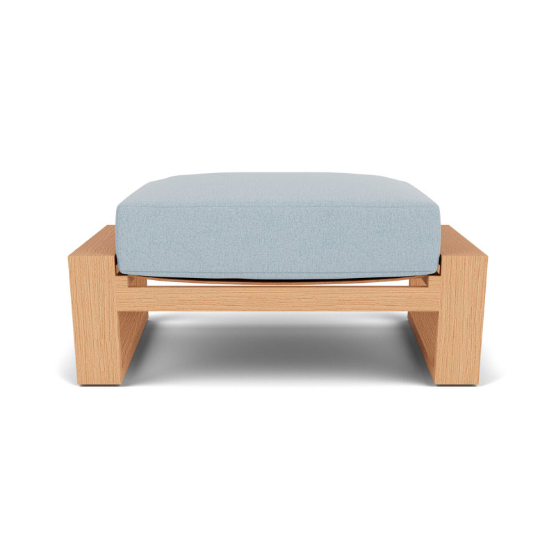 Pursuit Rectangle Outdoor Ottoman Patio Ottoman, Unearth Dew
