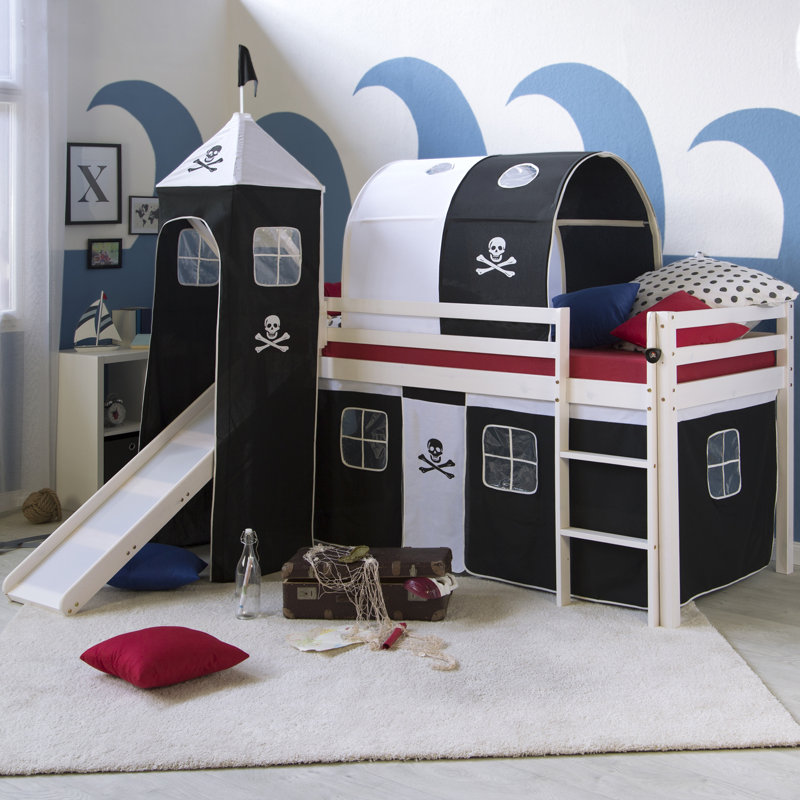 Alyssa European Single (90 X 200Cm) Solid Wood Low Loft Bed by Zoomie Kids