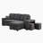 Lablanc Velvet L-Shaped Sectional-585483518