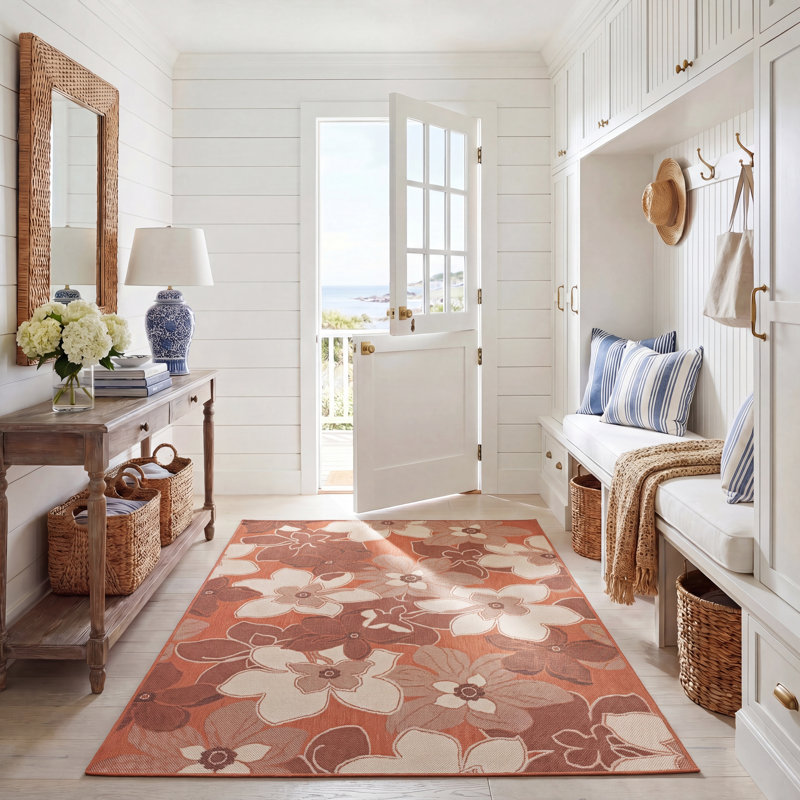 Herefordshire Performance Floral Rug, Rectangle 5'3" x 7'7"