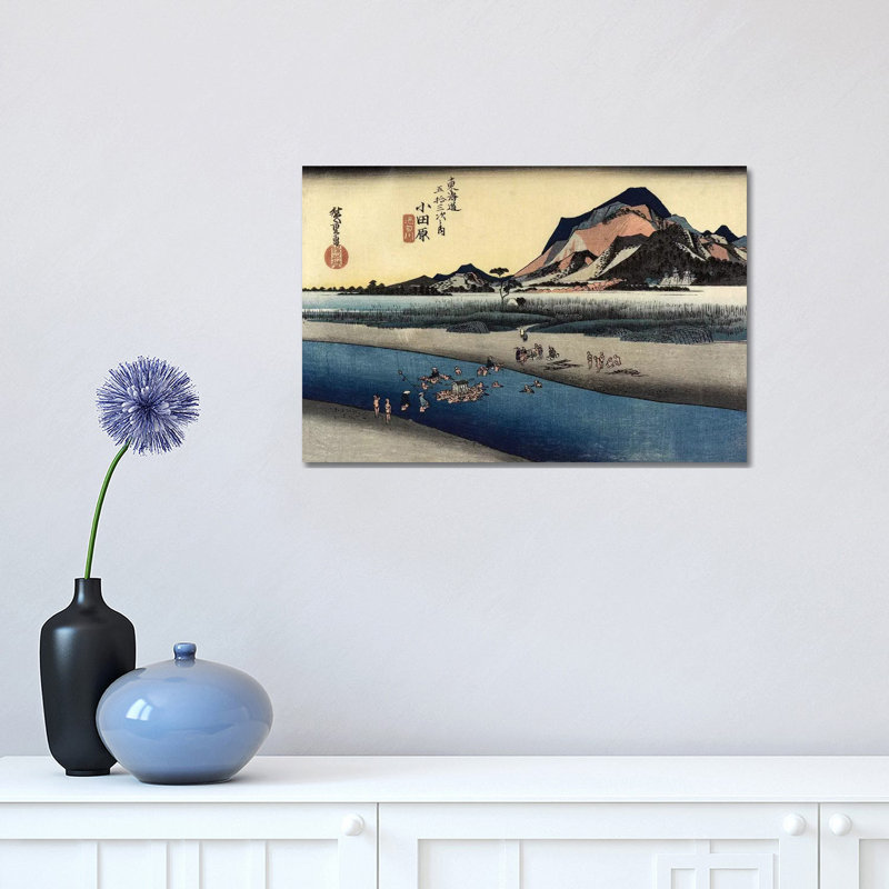 Sakawa River, Odawara, C.1833 1 Piece Wrapped Canvas Wall Art, 30.48cm H x 45.72cm W x 1.91cm D