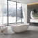 67" x 31.5" Oval Soaking Tub with Chrome Overflow and Quick Drain