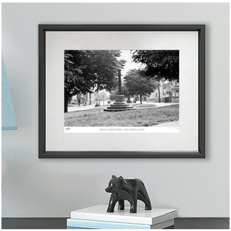 Great Longstone, The Cross C1950 - Single Picture Frame Print, 40cm H x 50cm W x 2.3cm D