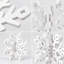 Ensemble de 6 décorations de table en bois blanc 3D en forme de flocons de neige