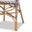 Fauteuil en rotin noir / blanc / naturel Cada