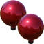 Globe terrestre extérieur en acier inoxydable à miroir 10 po Obrien - rouge - ensemble de 2-96861841-96861845