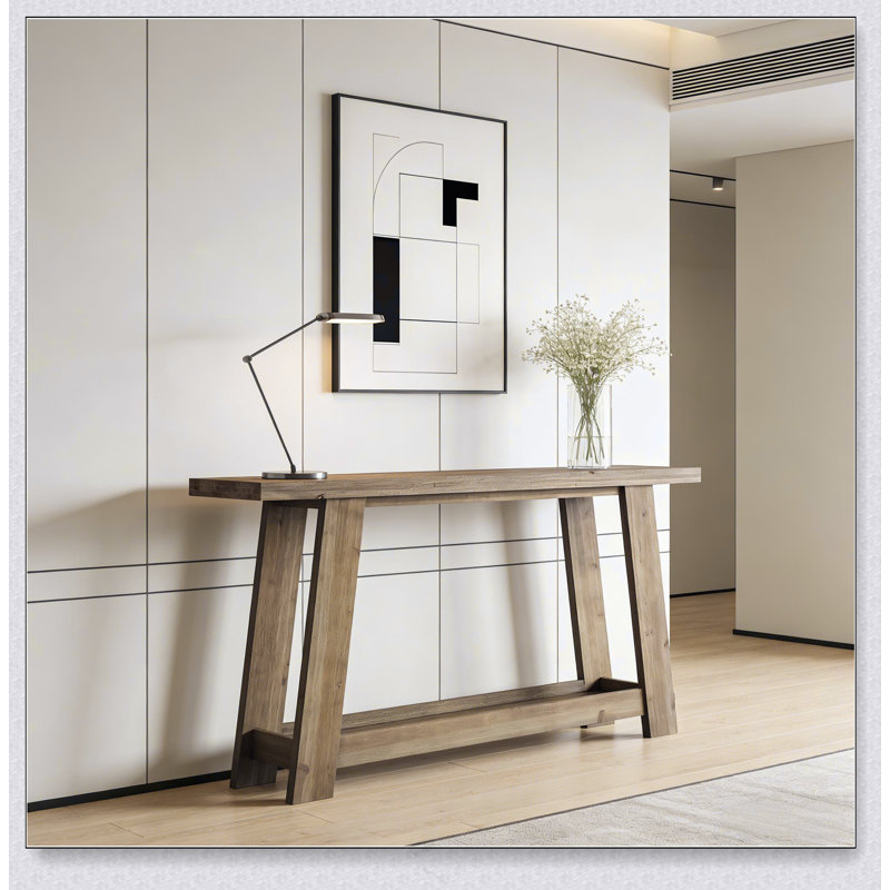 Narrow Sofa Table,Two-Tier Console Table,Wooden Entryway Table