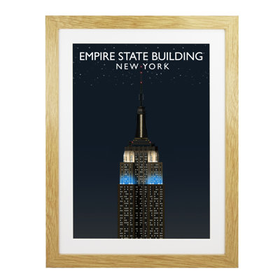 Empire State Building Night by Richard O'Neil - Print