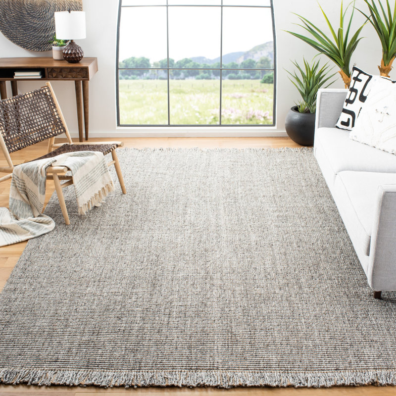 Gatling Handwoven Jute Grey/Brown Area Rug, Rectangle 9' x 12'