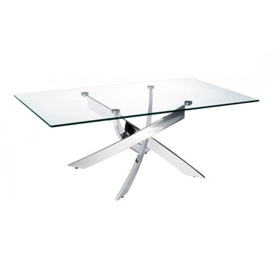 Aki Glass Top Coffee Table