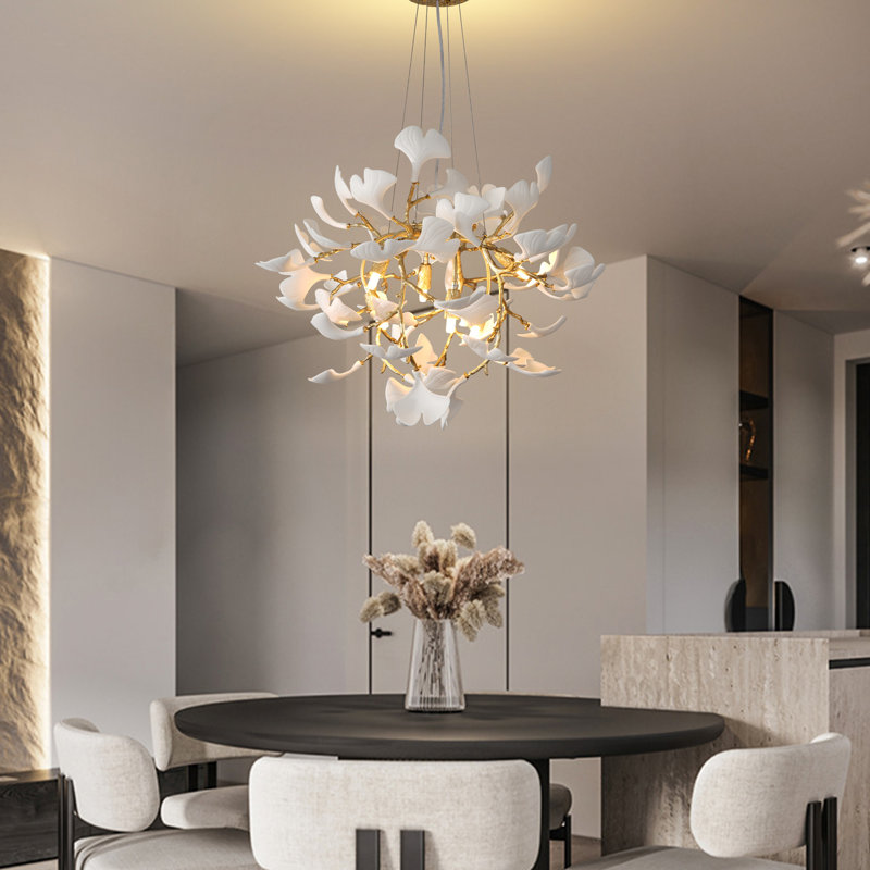 7- Light 23.6'' Ginkgo Chandelier