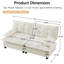 77 po à 2 places avec tissu en chenille beige respirant et coussins de siège, convient au salon appartement de chambre à coucher, conception modulaire, différentes configurations de sièges, structure idéale