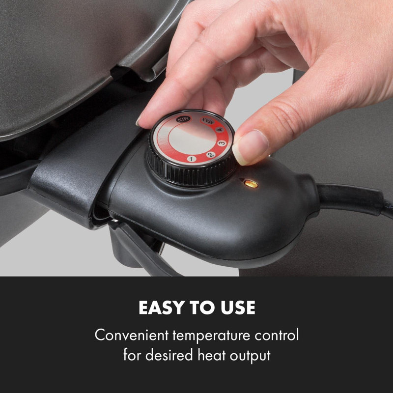Klarstein 122cm W x 57cm D Foldable Portable Single Burner Electric Grill