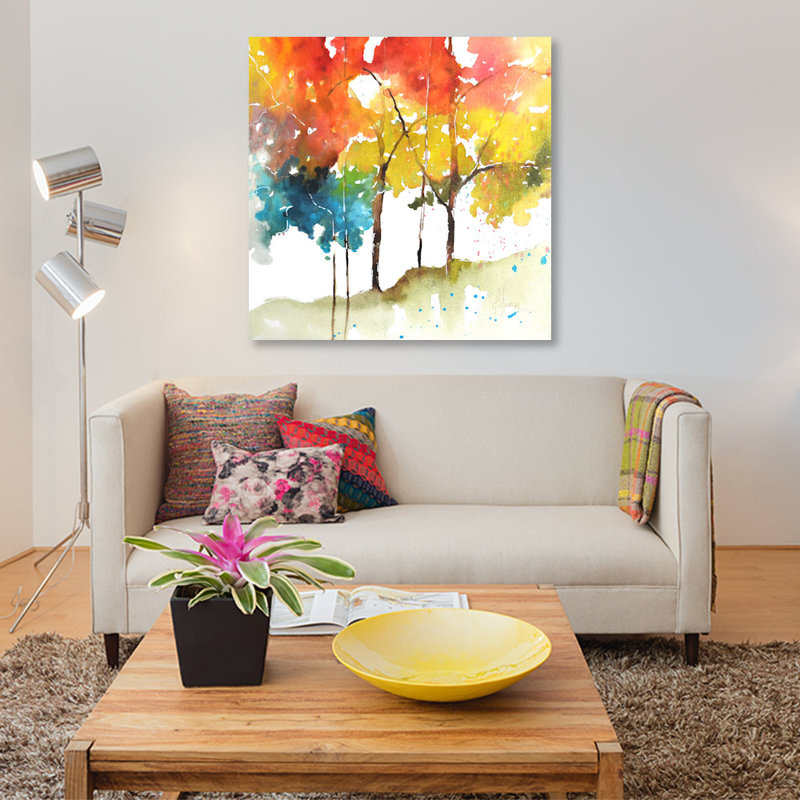 « arc-en-ciel ii », impression sur toile, H 12 po x l 12 po x P 0,75 po, Toile tendue, Pas de tapis