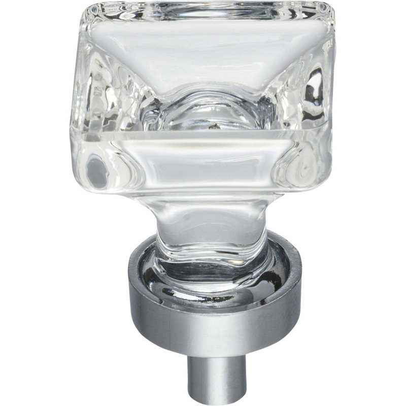 Harlow Square Knob, Polished Chrome, 1 3/8"
