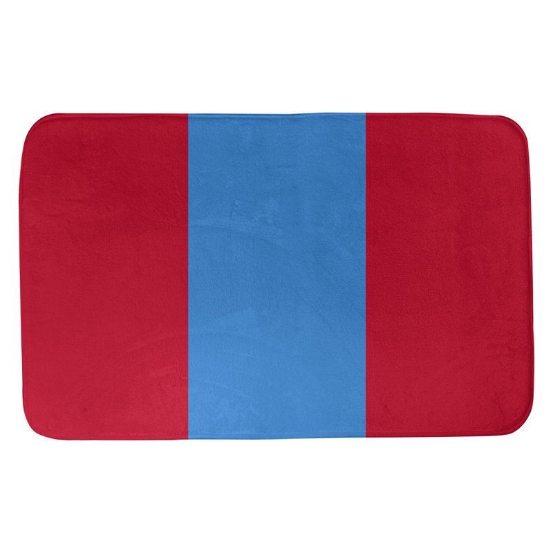 Tapis pour salle de bain Tennessee, l 21 po x L 34 po, Bonbon / bleu maya
