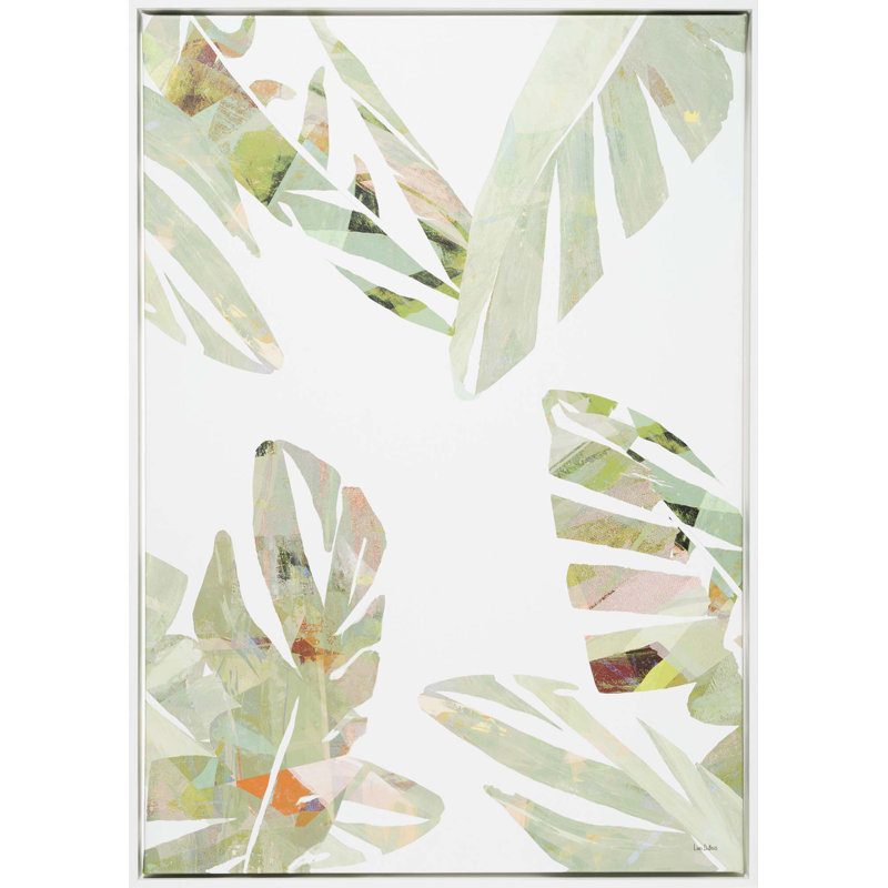 Island Sun I Print, White, Light Green, 51" H x 36" W x 2" D