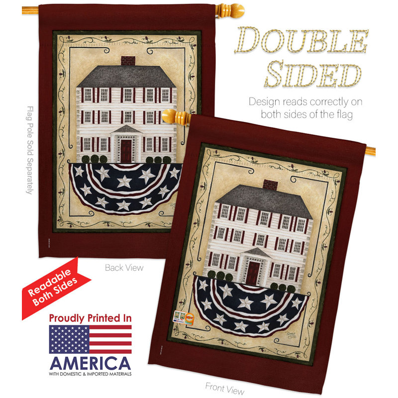 Double Sided 40'' H x 28'' W Polyester House Flag