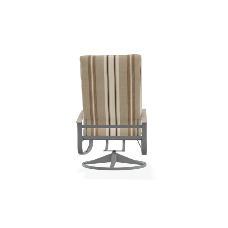 Belle Isle Outdoor Swivel Lounge Chair, Blend Indigo, Desert P60, Textured Graphite