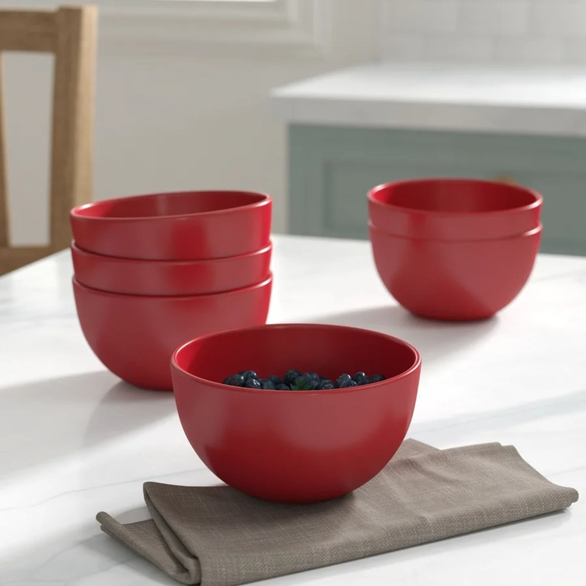 Wazee Matte 16 oz. Cereal Bowl, Red